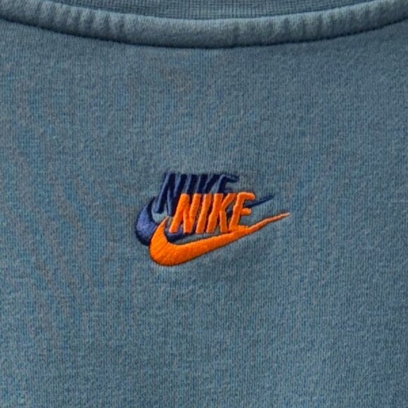 Nike Sport Essentials+ Multi Logo Dutch Blue Crewneck Sweatshirt -Large - Picture 6 of 7